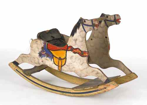 Appraisal: Painted rocking horse ca h w