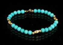 Appraisal: Le Vian k Turquoise Bead Bracelet A Le Vian k