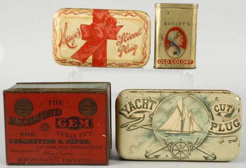 Appraisal: Lot of Early Tobacco Tins Description Includes Bagley's Old Colony