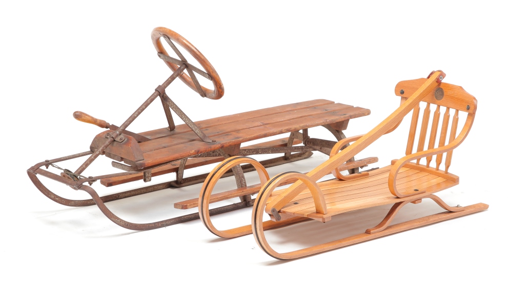 Appraisal: Twentieth century Norwegian Fridtjof Jansen sled with steering wheel and