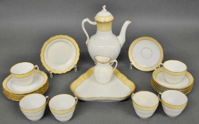 Appraisal: - Royal Copenhagen coffee service to incl coffeepot h creamer