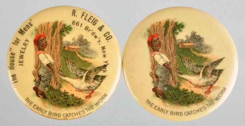 Appraisal: Lot of Whimsical Humorous Pocket Mirrors Both with the phrase