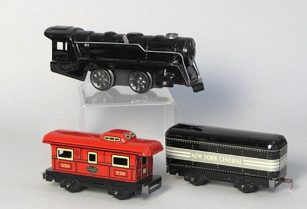 Appraisal: Grouping of locomotives Lot features a Marx mechanical loco with