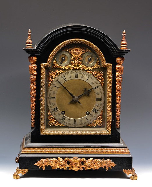 Appraisal: A LATE TH CENTURY BRACKET OR TABLE CLOCK the break