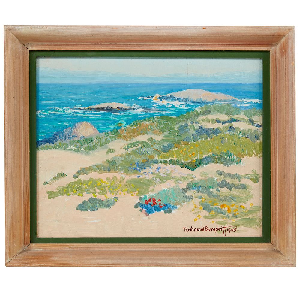 Appraisal: Ferdinand Burgdorff - Painting Coastal Landscape Framed Ferdinand Burgdorff oil