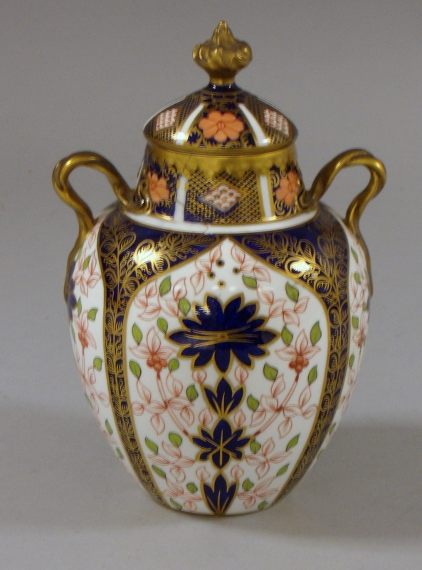 Appraisal: Royal Crown Derby Gilt and Imari Palette Decorated Porcelain Vase