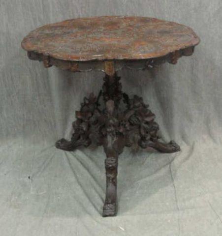 Appraisal: Highly Carved Victorian Center Table From a Patterson NY estate