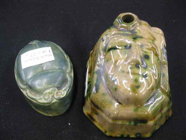 Appraisal: pcs Art Pottery figural inkwell with bust and a figural