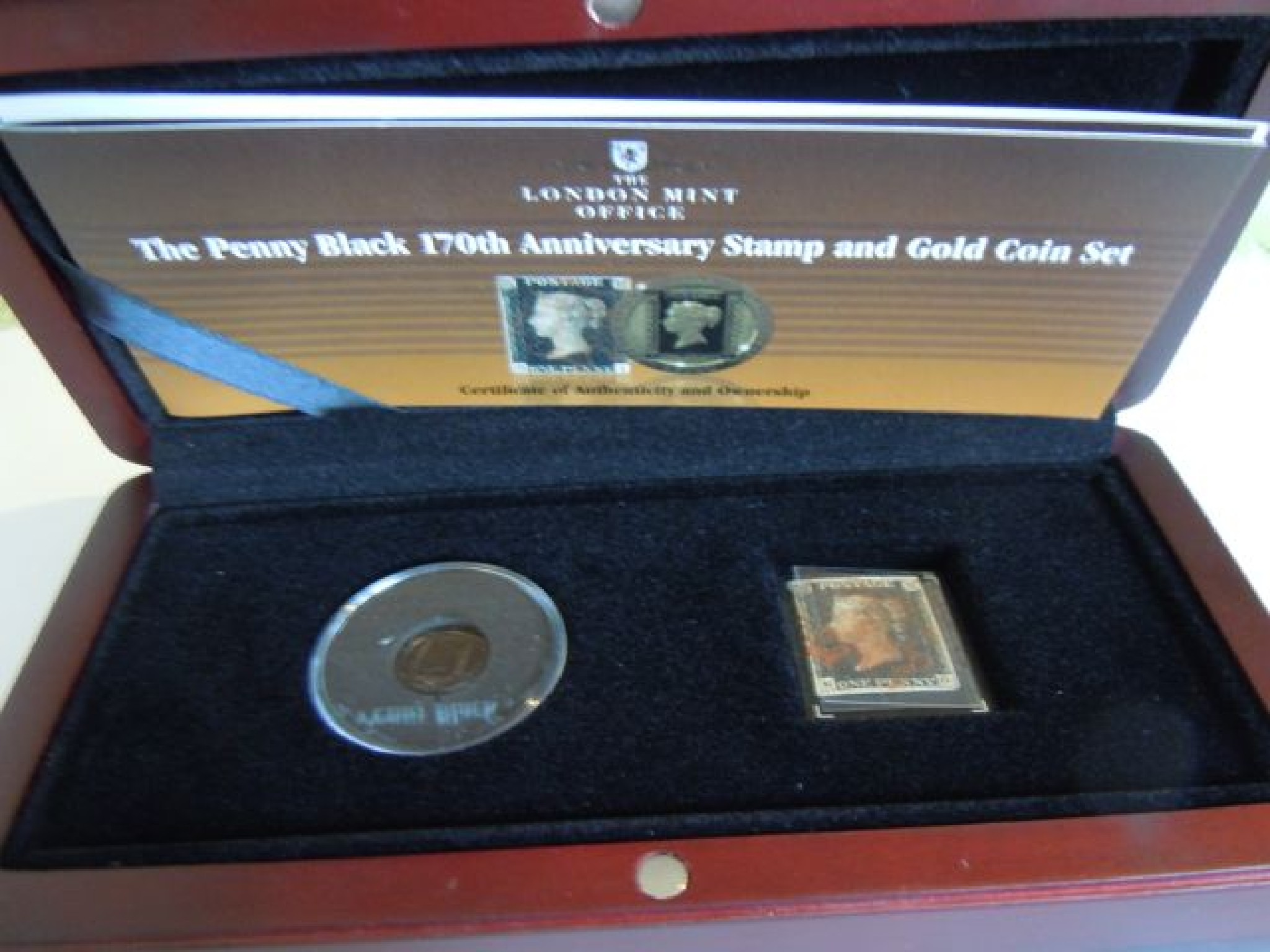 Appraisal: A Penny Black th Anniversary Stamp and Gold Coin set