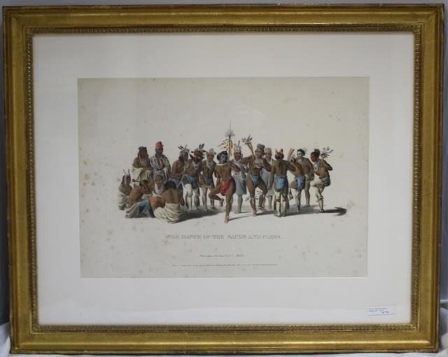 Appraisal: MCKENNEY HALL WAR DANCE OF THE SAUKS ANDFOXES HAND COLORED