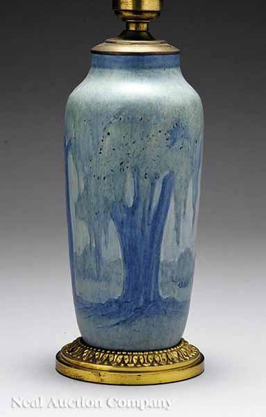 Appraisal: A Newcomb College Art Pottery Matte Glaze Moon and Moss