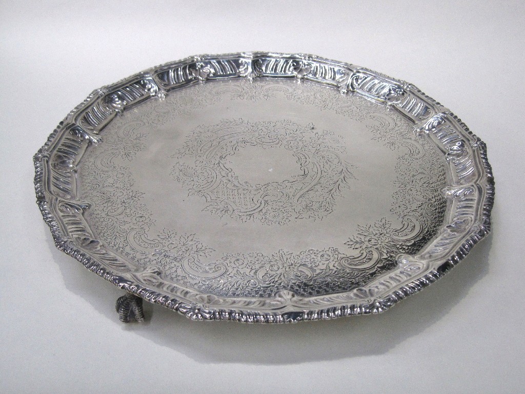 Appraisal: Silver salver oz Sheffield