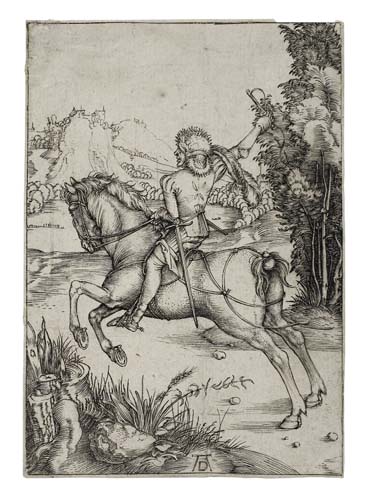 Appraisal: ALBRECHT D RER The Small Courier Engraving x mm x