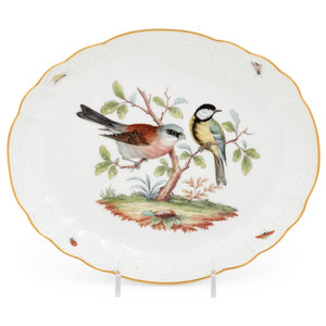 Appraisal: A Meissen Painted and Parcel Gilt Porcelain Ornithological Plate Late