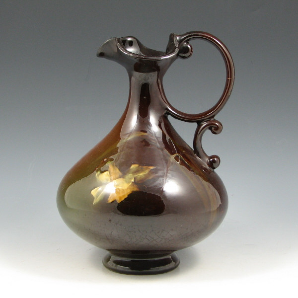 Appraisal: Roseville Rozane trefoil ewer with floral decoration Signed illegibly by