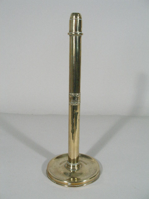 Appraisal: Antique Cornelius Baker Brass Candlestick mid- th c raised panel