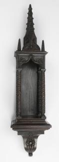 Appraisal: Continental carved wall niche h Continental carved wall niche in