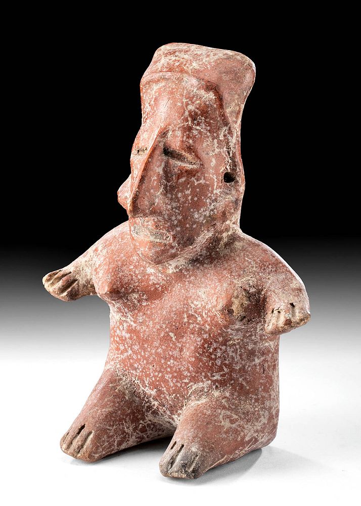 Appraisal: Jalisco Pottery Seated Female Figure Pre-Columbian West Mexico Jalisco Protoclassic