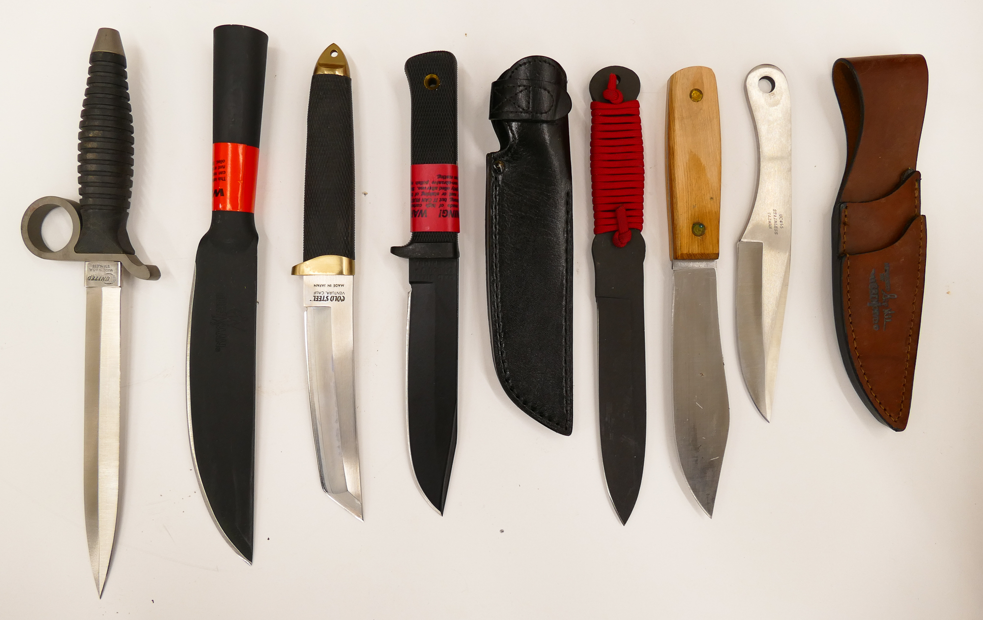 Appraisal: pc Hunting Survival Knives Knives range in size from ''