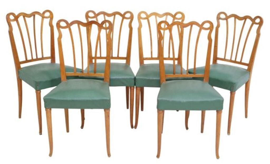 Appraisal: lot of Italian mid-century modern dining chairs in the manner