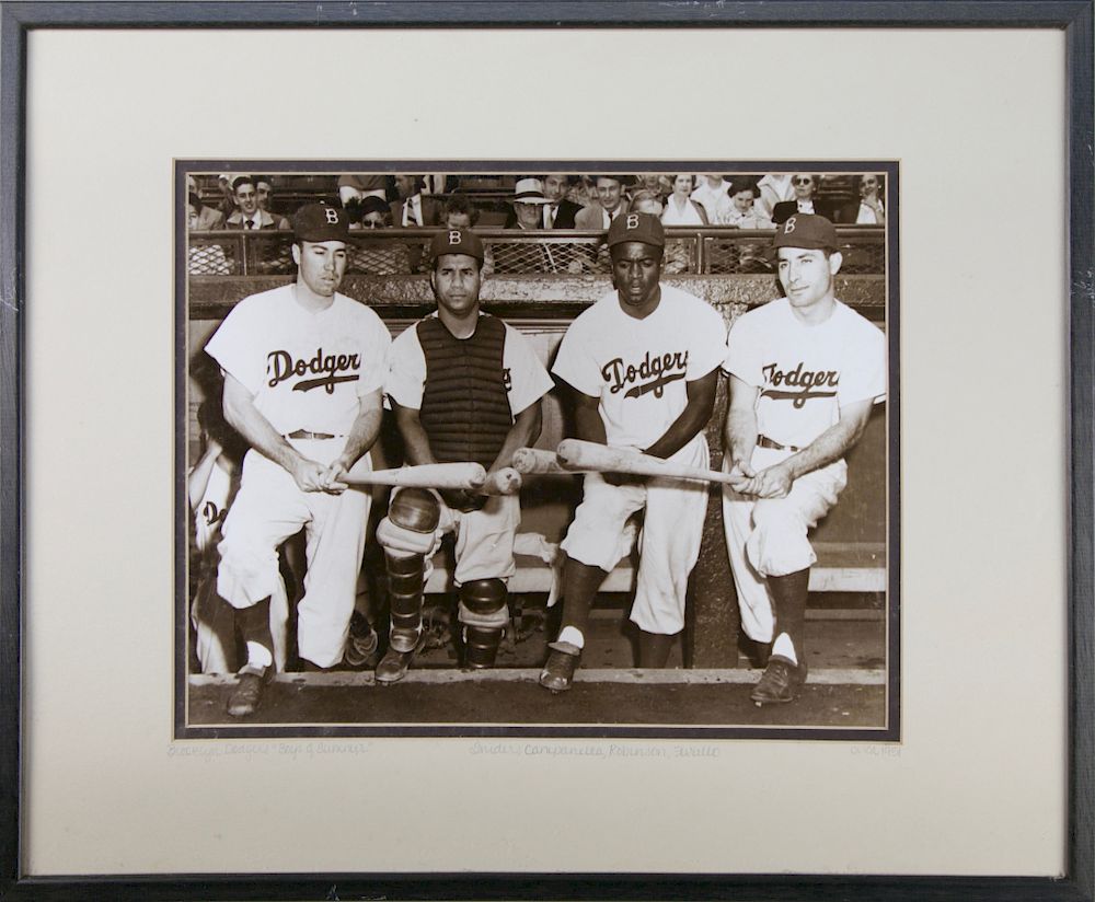 Appraisal: Group of Vintage Historical Baseball Framed Photographs Exclusive on Bidsquare