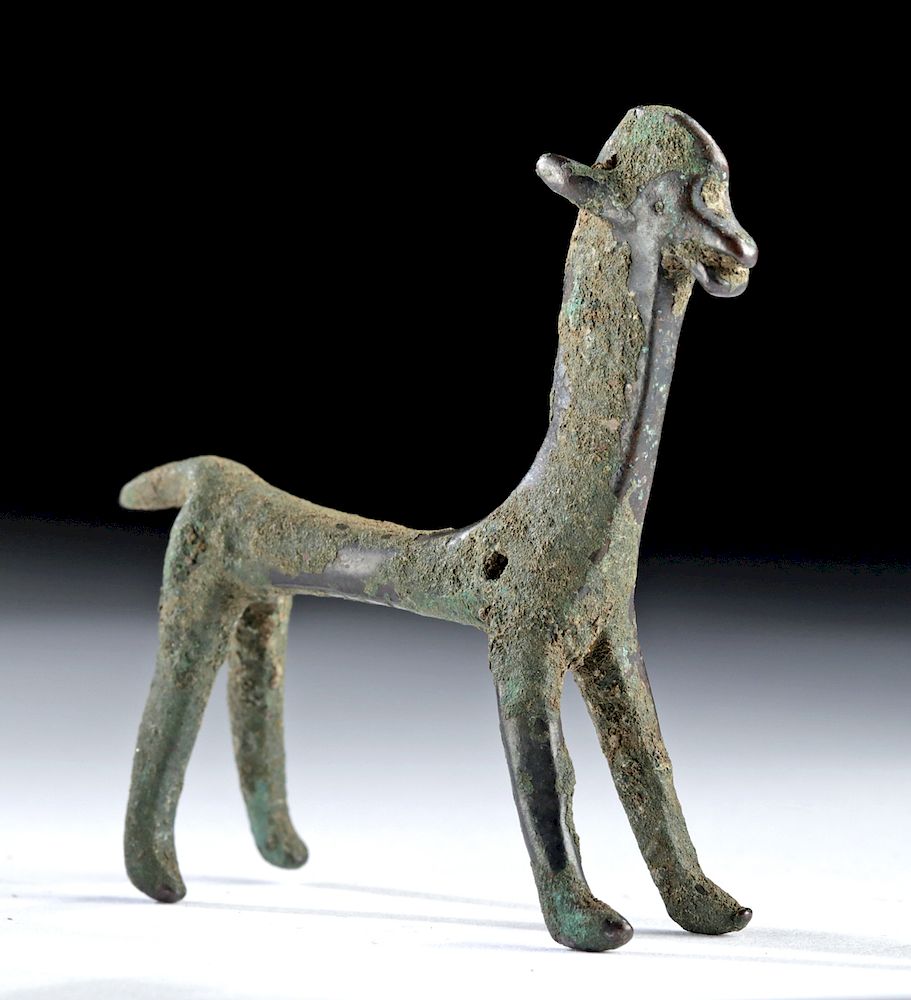 Appraisal: Greek Geometric Bronze Horse Figurine Ancient Greece Geometric Period ca