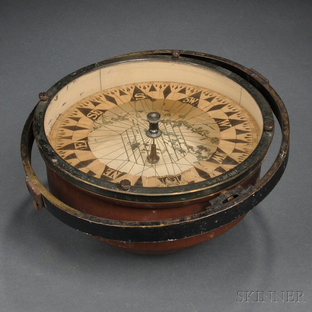 Appraisal: Kelvin Bottomley Baird Gimbaled String Compass early th century a