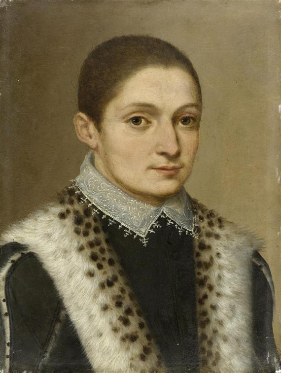 Appraisal: LOMBARDY TH CENTURY Portrait of a young man Oil on