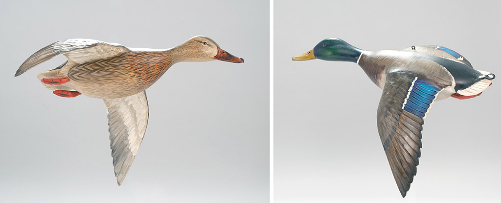 Appraisal: PAIR OF LIFE-SIZE MALLARDS ContemporaryBy Mike Borrett of Madison Wisconsin