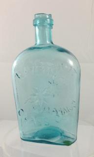 Appraisal: Ravenna Glass Co flask Flask- Eight pointed star with 'Ravenna'