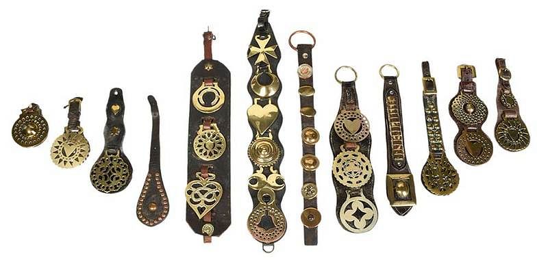 Appraisal: Collection of Horse Brasses British th century assorted brass ornaments