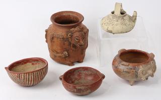 Appraisal: lot of Pre-Columbian Mexican bowls the two in red from