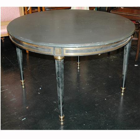 Appraisal: Brass Mounted Gray Painted Dining Table Estimate -