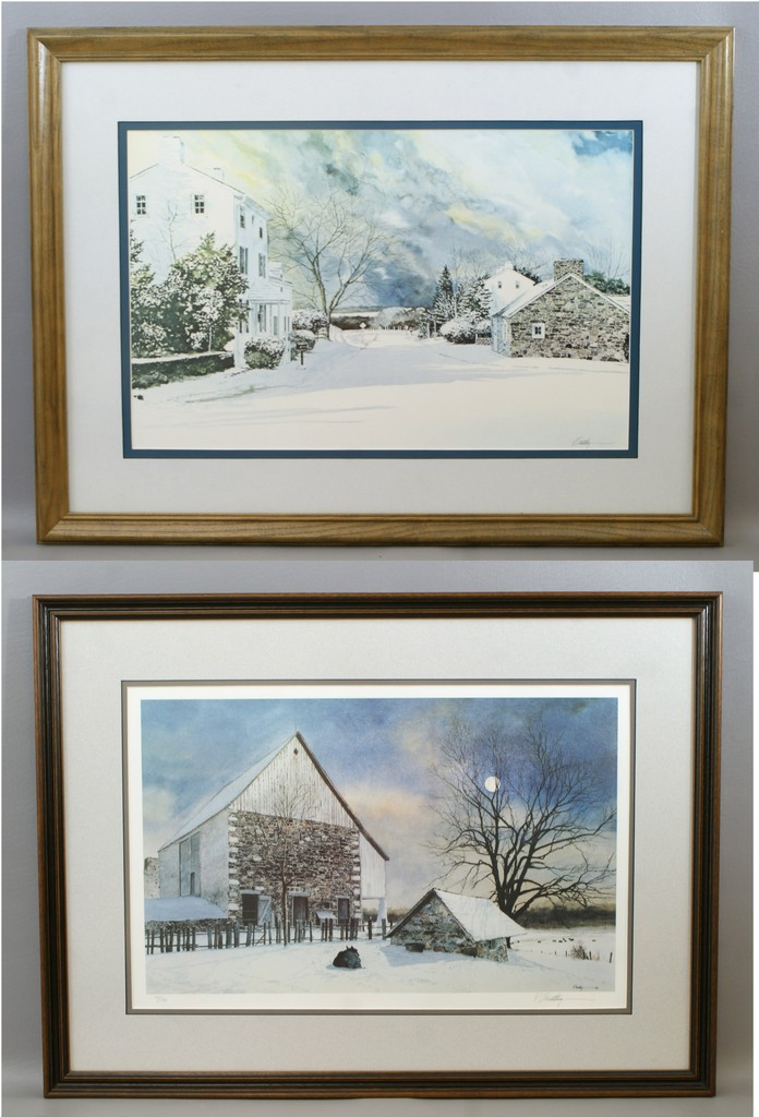 Appraisal: Peter Sculthorpe American b LE pencil signed prints x image