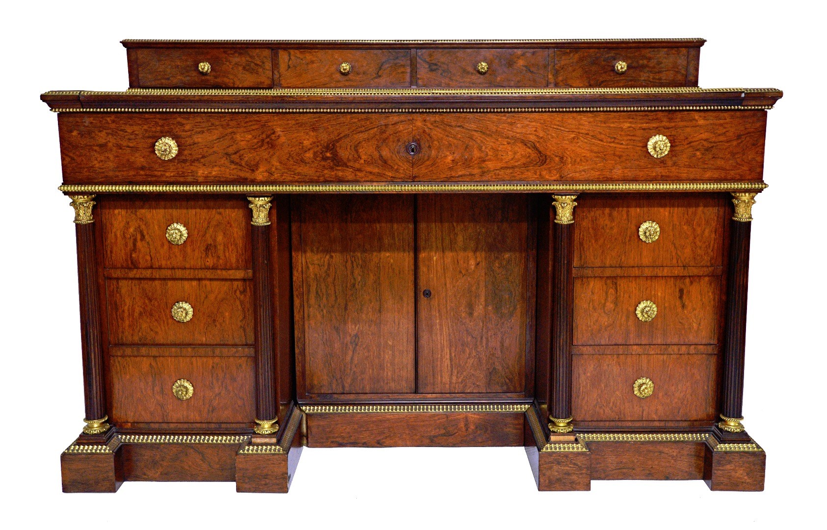 Appraisal: A Louis Philippe rosewood and ormolu mounted desk with a