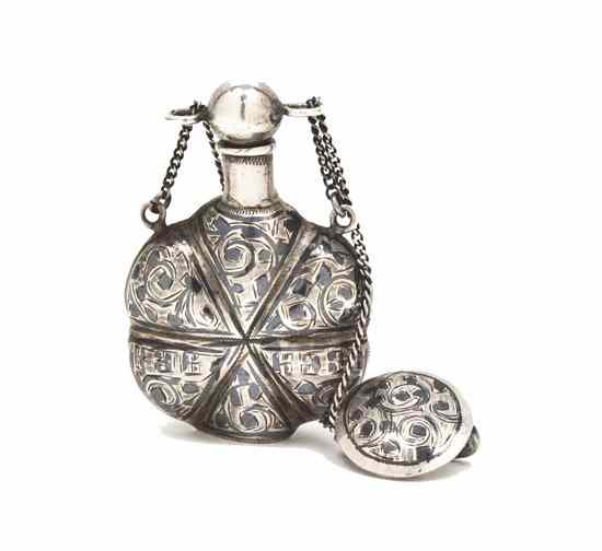 Appraisal: A Russian Niello Silver Vinaigrette Alexander Virjohouski Kostroma circa having