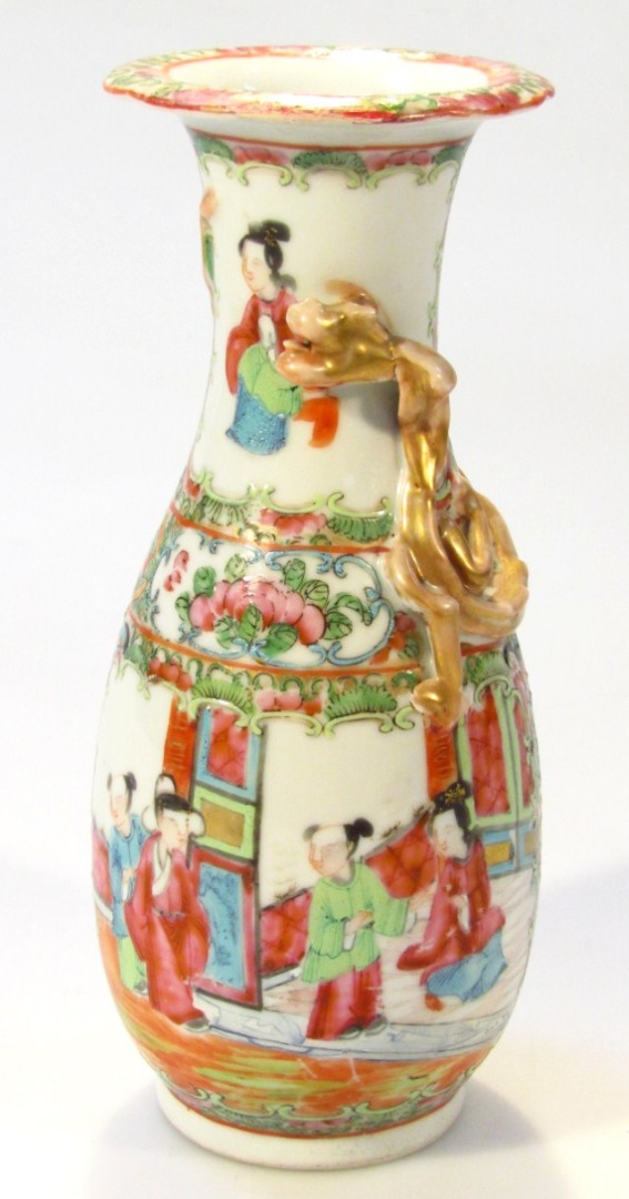 Appraisal: A thC Cantonese famille vert vase the shouldered body with