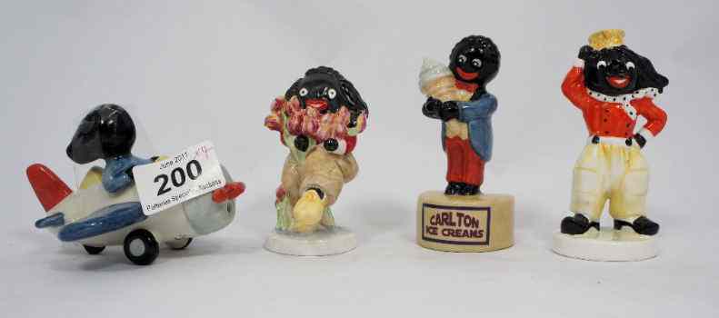 Appraisal: Carltonware Gollywog small figures depicting and Ice Cream Seller Ringmaster