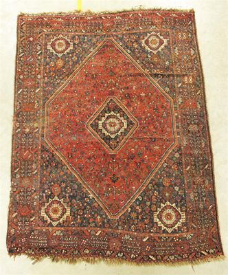 Appraisal: A Shiraz carpet South West Persia s in cm l