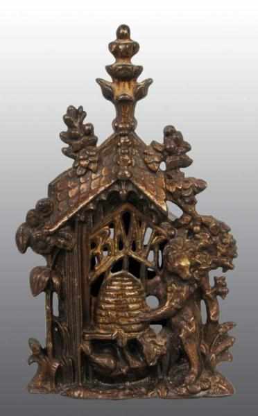 Appraisal: Cast Iron Beehive Still Bank Description Manufactured by Chamberlain and