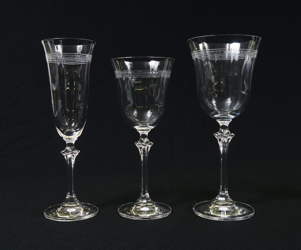 Appraisal: PIECE SPIEGELAU MIGNON CRYSTAL STEMWARE pieces in the Mignon pattern