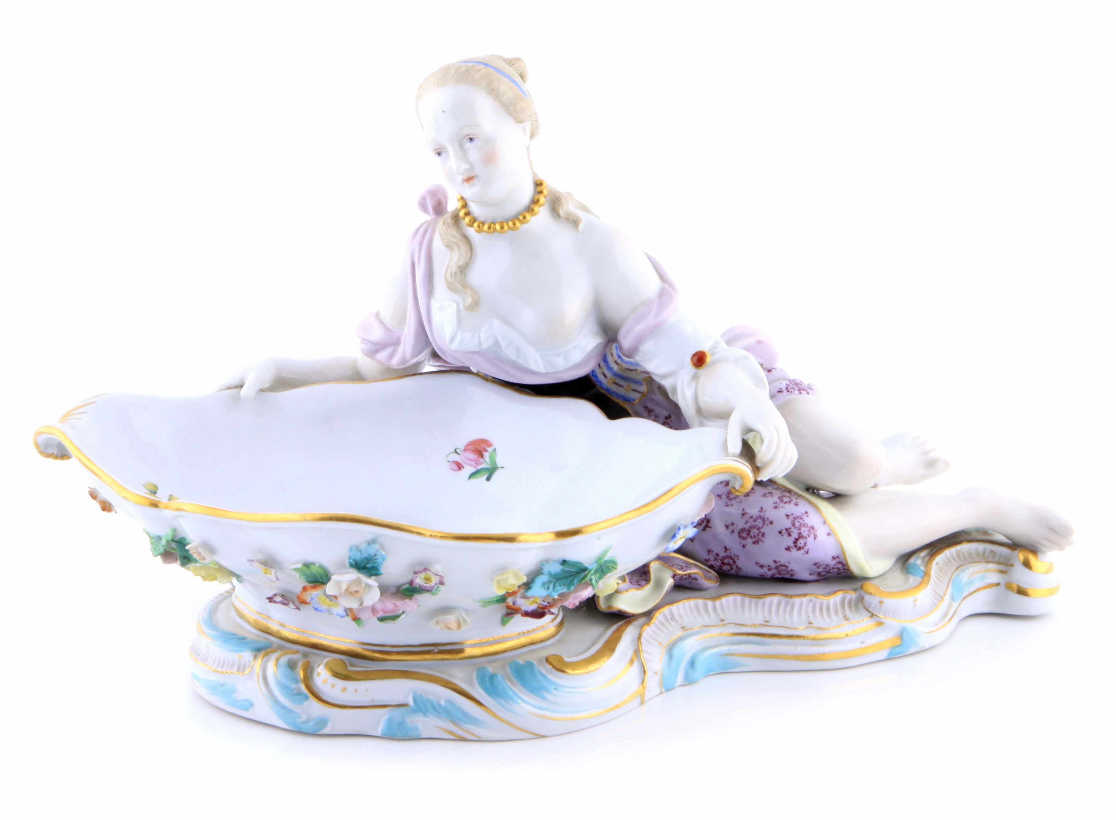 Appraisal: Property of various owners A Meissen porcelain sweetmeat dish th