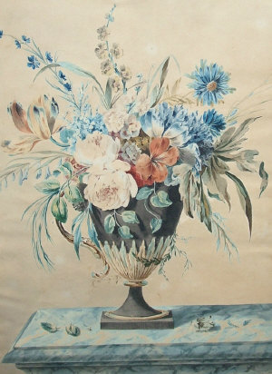 Appraisal: English Provincial School early-mid th century- Flowers in an urn