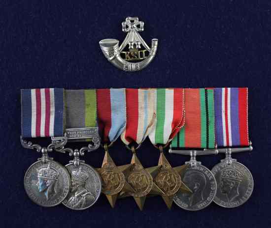 Appraisal: A WWII Military Medal group to Sjt T Smith King's