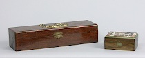 Appraisal: European Wood Inlaid Box and a Neckties Box circa late