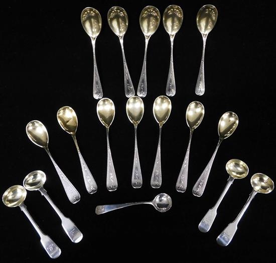 Appraisal: SILVER Assembled group of seventeen sterling silver spoons various makers