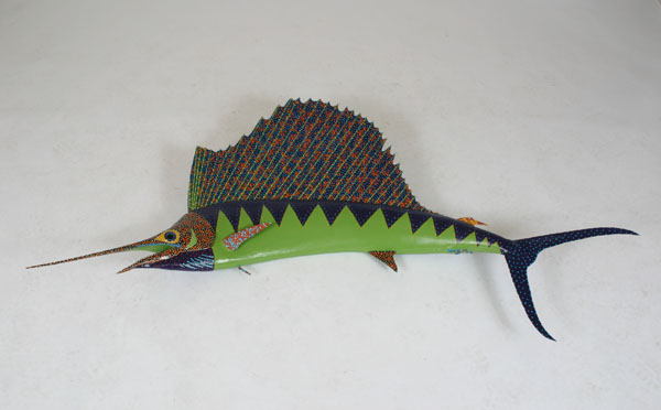 Appraisal: Mike Hap Hapner Folk Art painted swordfish mount typical spots