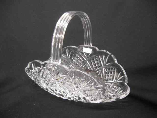 Appraisal: Cut Crystal Fruit Basket '' x '' excellent