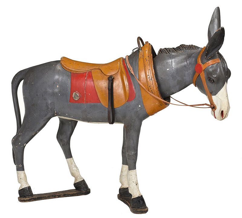 Appraisal: Gustave Bayol Nodder Head Donkey Carousel Animal French late th