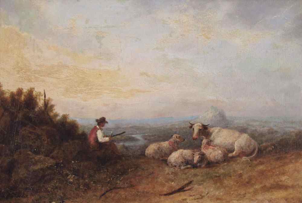 Appraisal: MOUNT TOP STAFFORDSHIRE'' th C PAINTING BY SAM SCARLETT Depicts